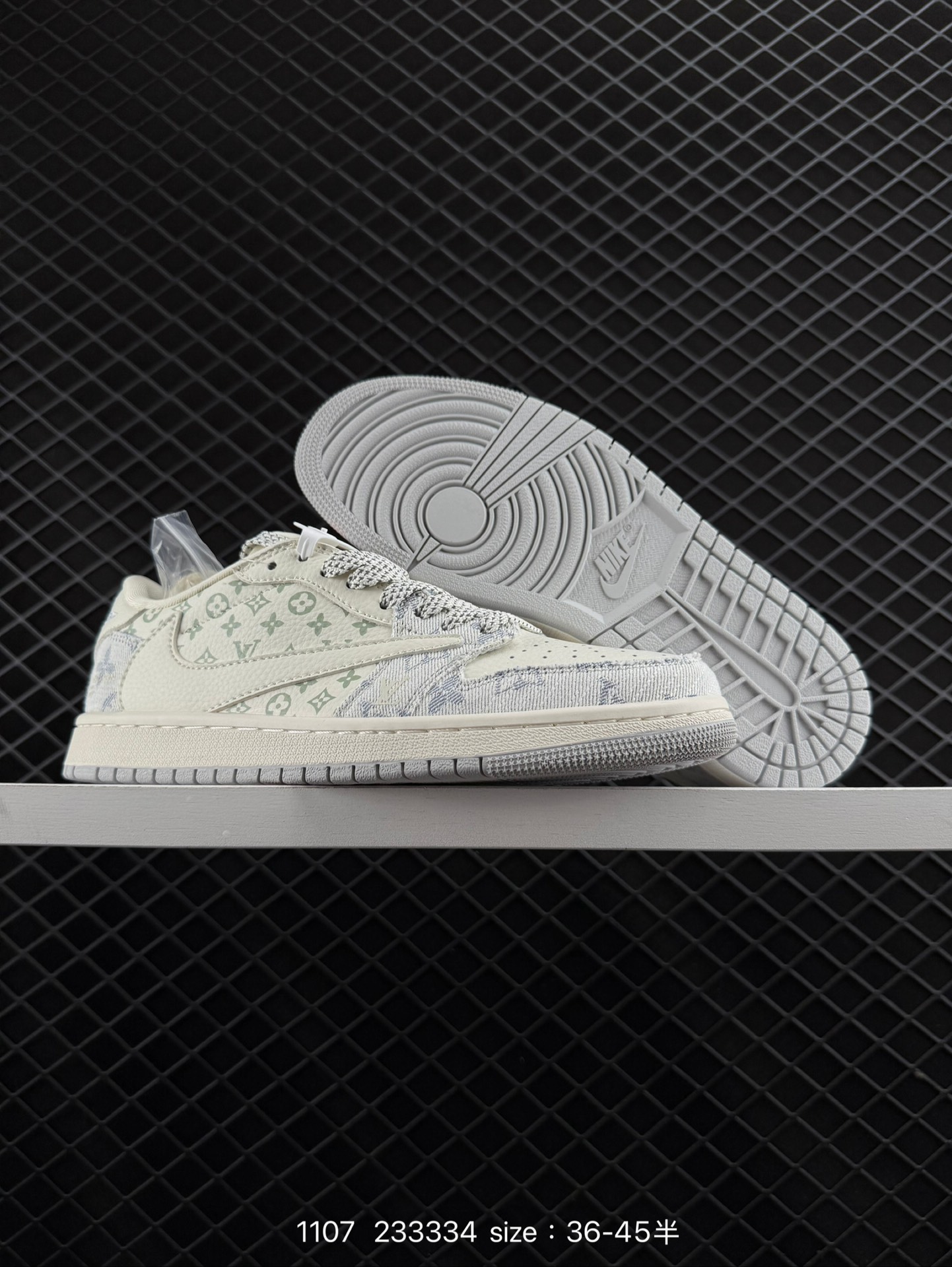 fragment design x Travis Scott x Nike Air Jordan 1 Low OG SP”Black/Green Toe“